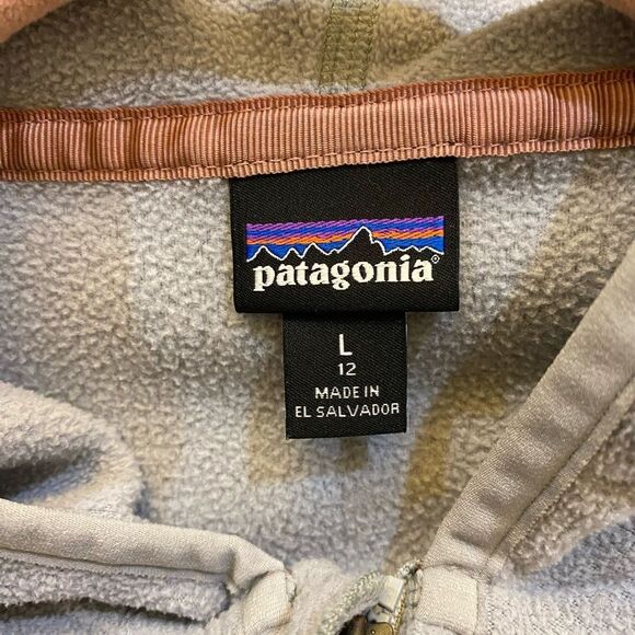 Patagonia Gray Micro D Snap-T Fleece Full Zip Jacket Kids Size L 12 - Picture 5 of 8